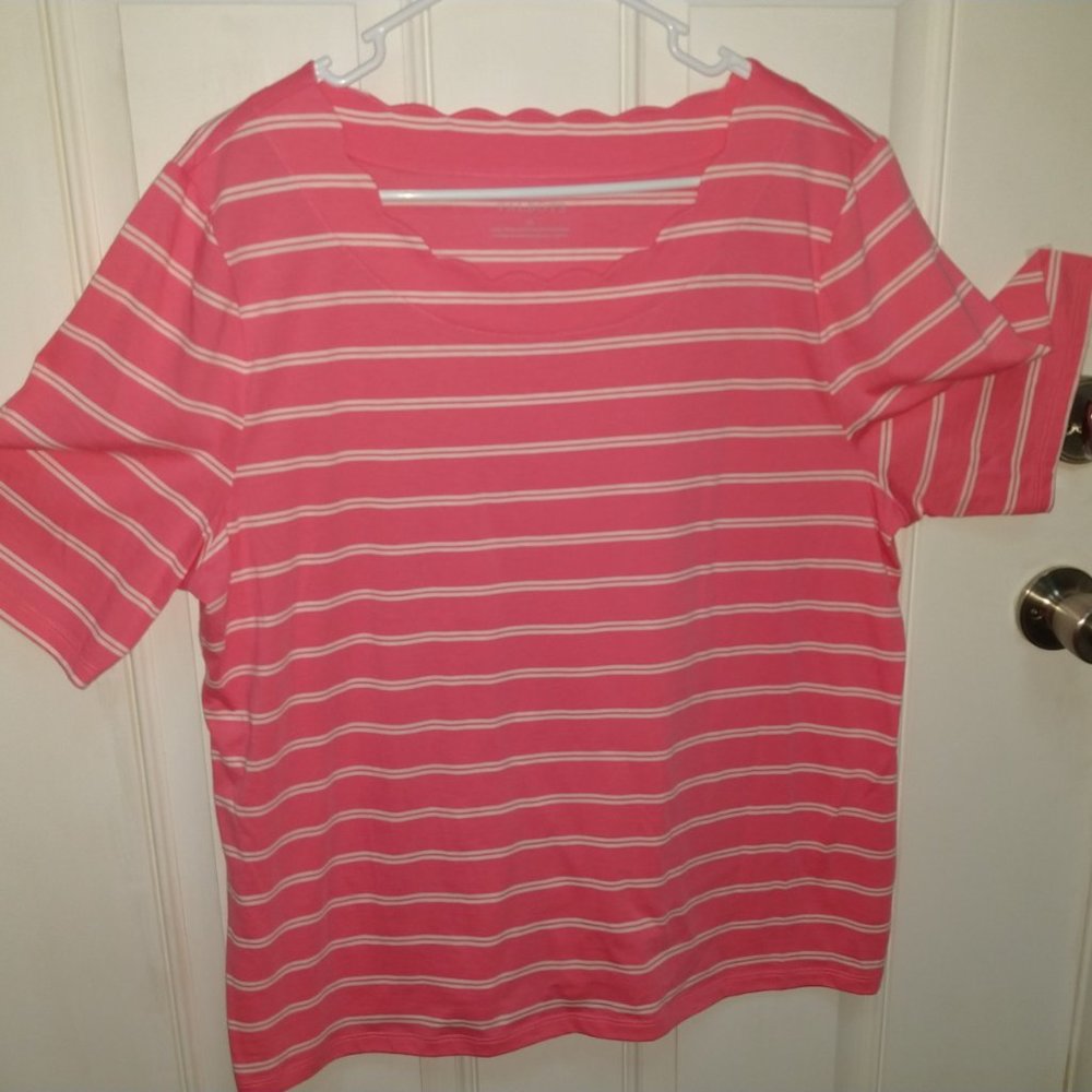Talbots Soft, striped T-shirt Size XL
